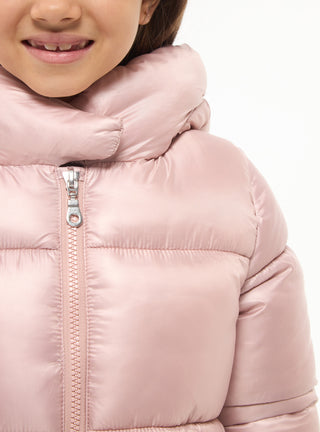 Giacca invernale imbottita lunga tinta unita