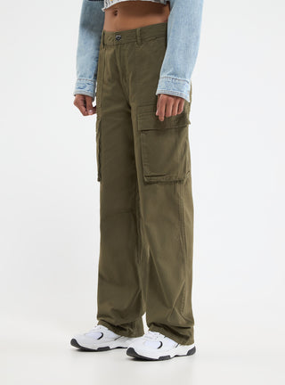 Pantaloni cargo a vita alta