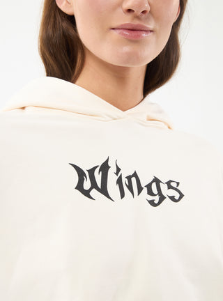 Felpa crop over con cappuccio e stampa fronte e retro