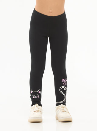 Leggings lungo stampa gatto