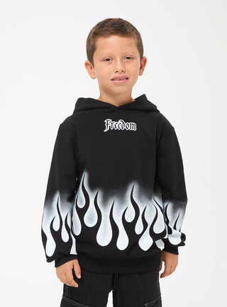 Felpa Freedom stampa fiamme