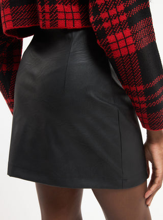 Minigonna effetto pelle