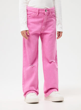 Pantaloni wide leg con strappi