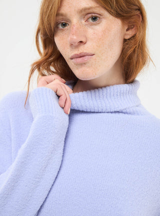 Maglia dolcevita effetto pelo crop