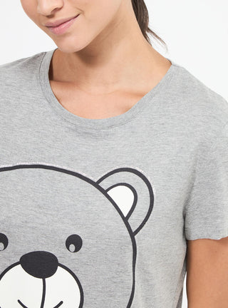 Maxi t-shirt pigiama con stampa orsetto