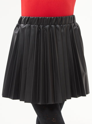 Gonna plissettata effetto pelle