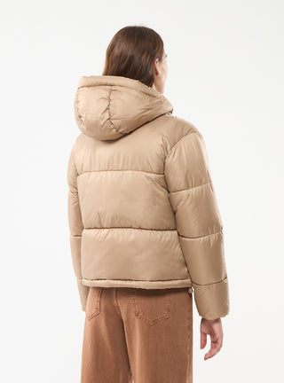 Giacca invernale imbottita puff con cappuccio