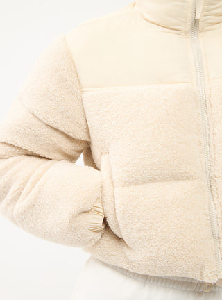 Giacca invernale imbottita puff crop effetto pelliccia