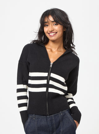 Maglia a righe con zip