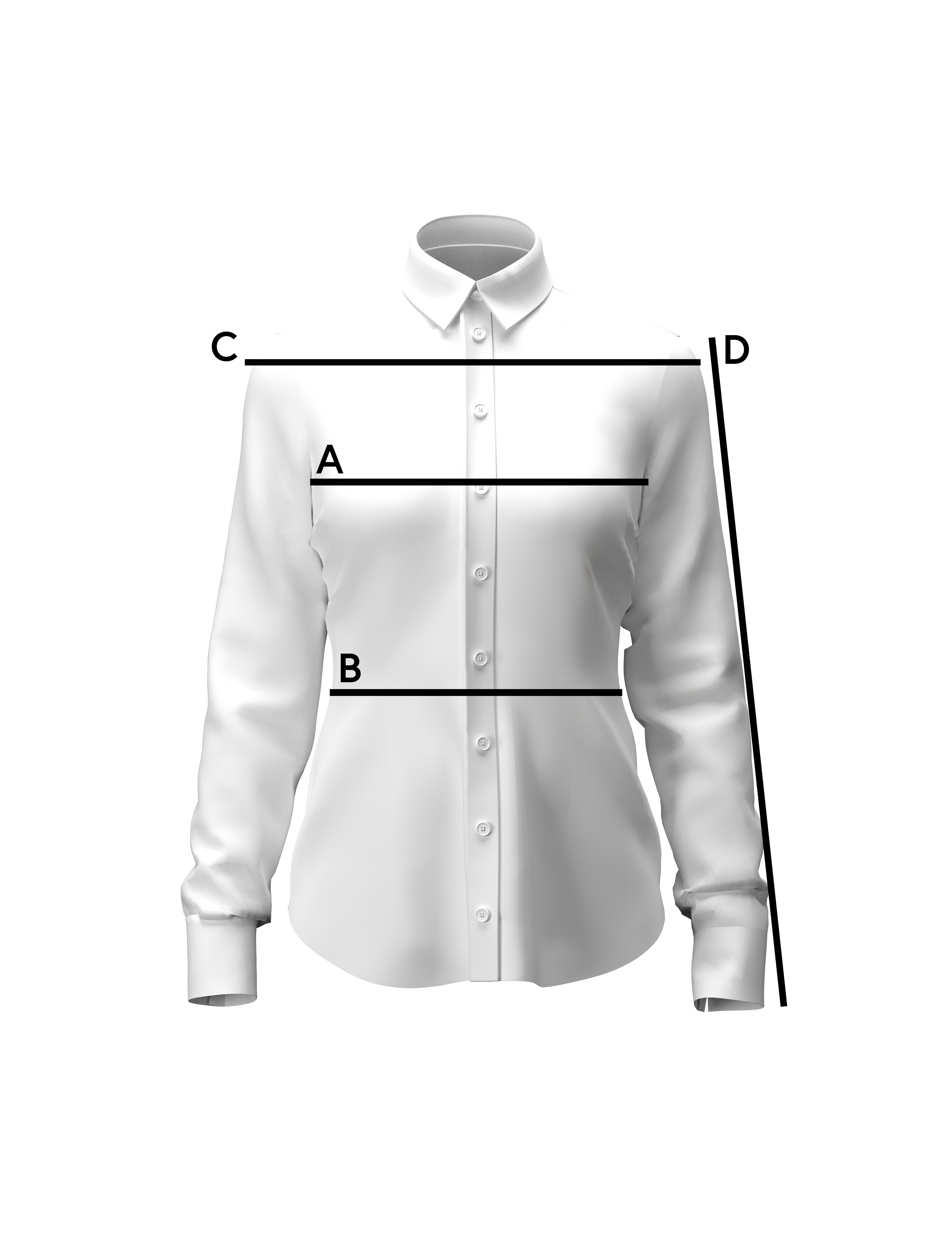 Schema delle misure - Camicia ML Donna