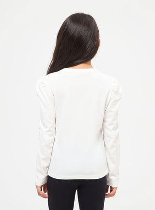 T-shirt girocollo con stampa glitter