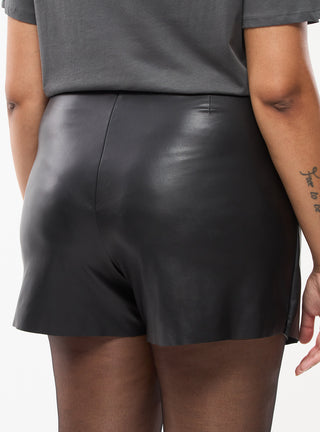 Gonna-pantalone effetto pelle