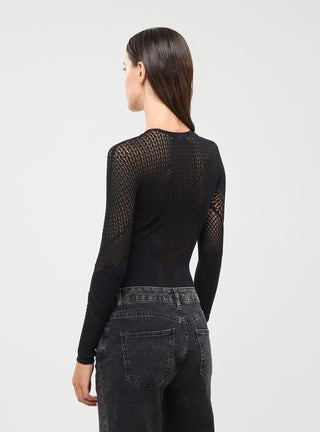 T-shirt body senza cuciture in tessuto traforato