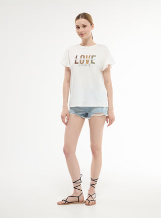 T-shirt ampia con scritta