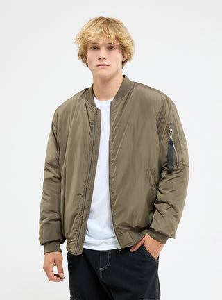 Bomber in nylon con tasca sulla manica
