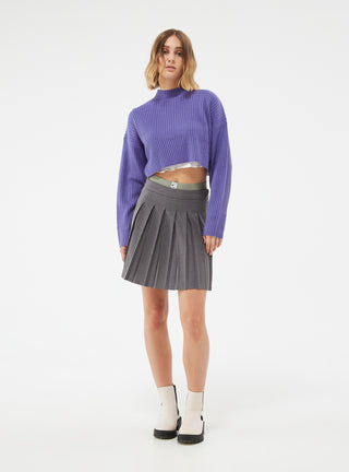 Minigonna skater tinta unita