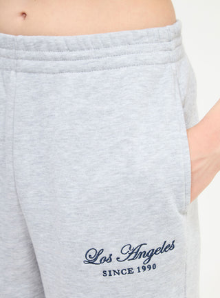 Pantaloni tuta vita alta ricamo stile college