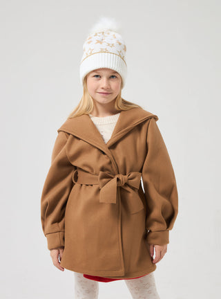 Cappotto monopetto con cappuccio