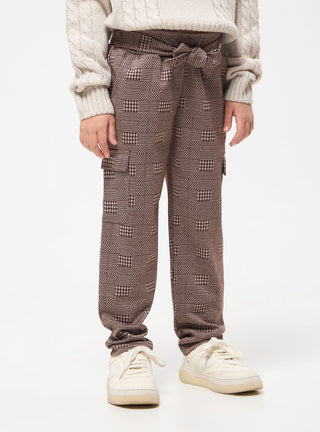 Pantaloni paperbag a fantasia