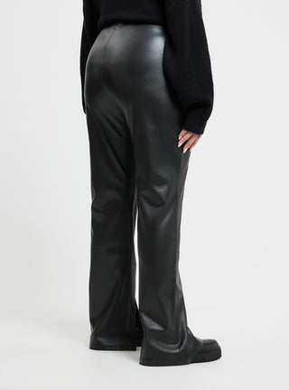 Pantaloni a zampa effetto pelle