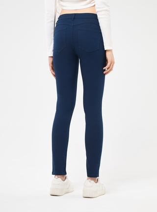 Pantaloni push up tinta unita