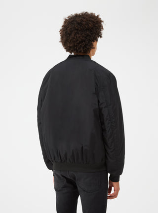 Bomber in nylon con tasca sulla manica