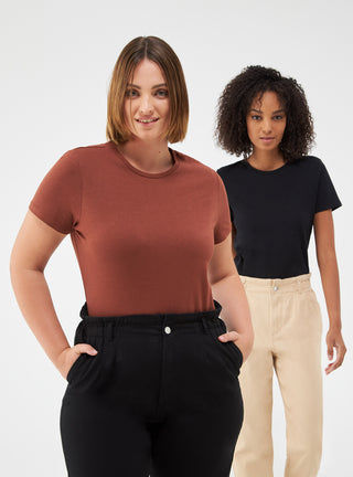 T-shirt girocollo basic tinta unita