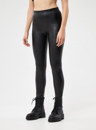 Leggings vita alta effetto pelle