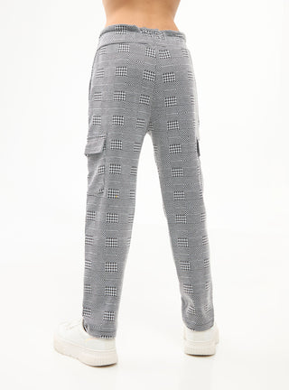 Pantaloni paperbag a fantasia