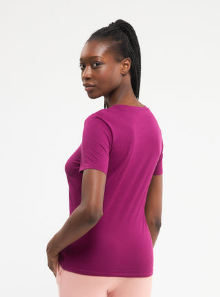 T-shirt girocollo tinta unita