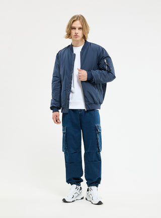 Bomber in nylon con tasca sulla manica