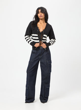 Maglia a righe con zip