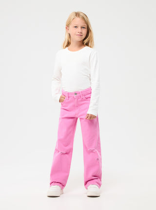 Pantaloni wide leg con strappi