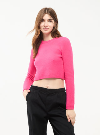 Maglia crop effetto pelo