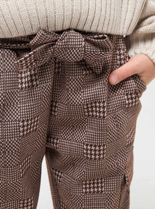 Pantaloni paperbag a fantasia