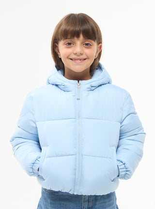 Giacca invernale imbottita puffy tinta unita