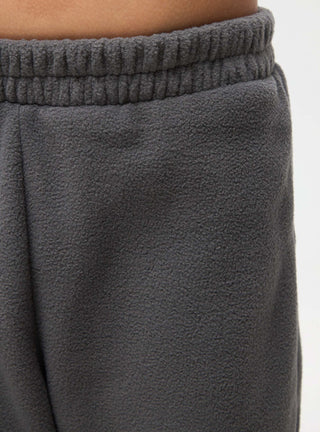 Pantaloni tuta in pile tinta unita