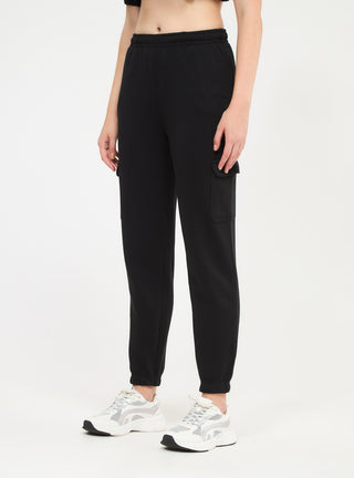 Pantaloni tuta cargo a vita alta