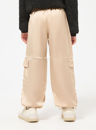 Pantaloni cargo in  raso