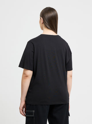 T-shirt ampia con stampa e applicazione