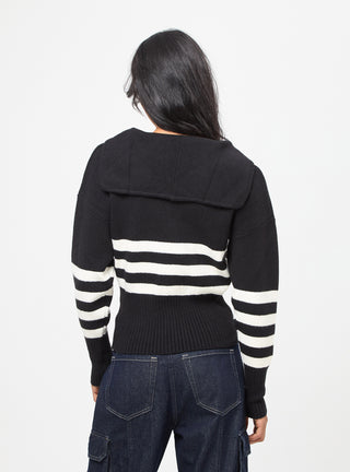 Maglia a righe con zip