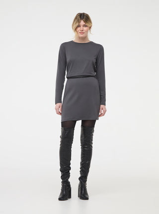 Vestito girocollo con cintura