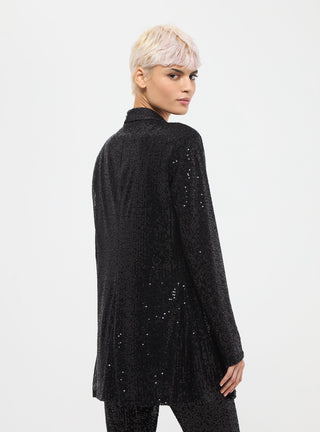 Camicia aperta con paillettes