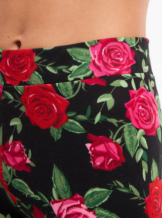 Leggings vita alta fantasia fiori