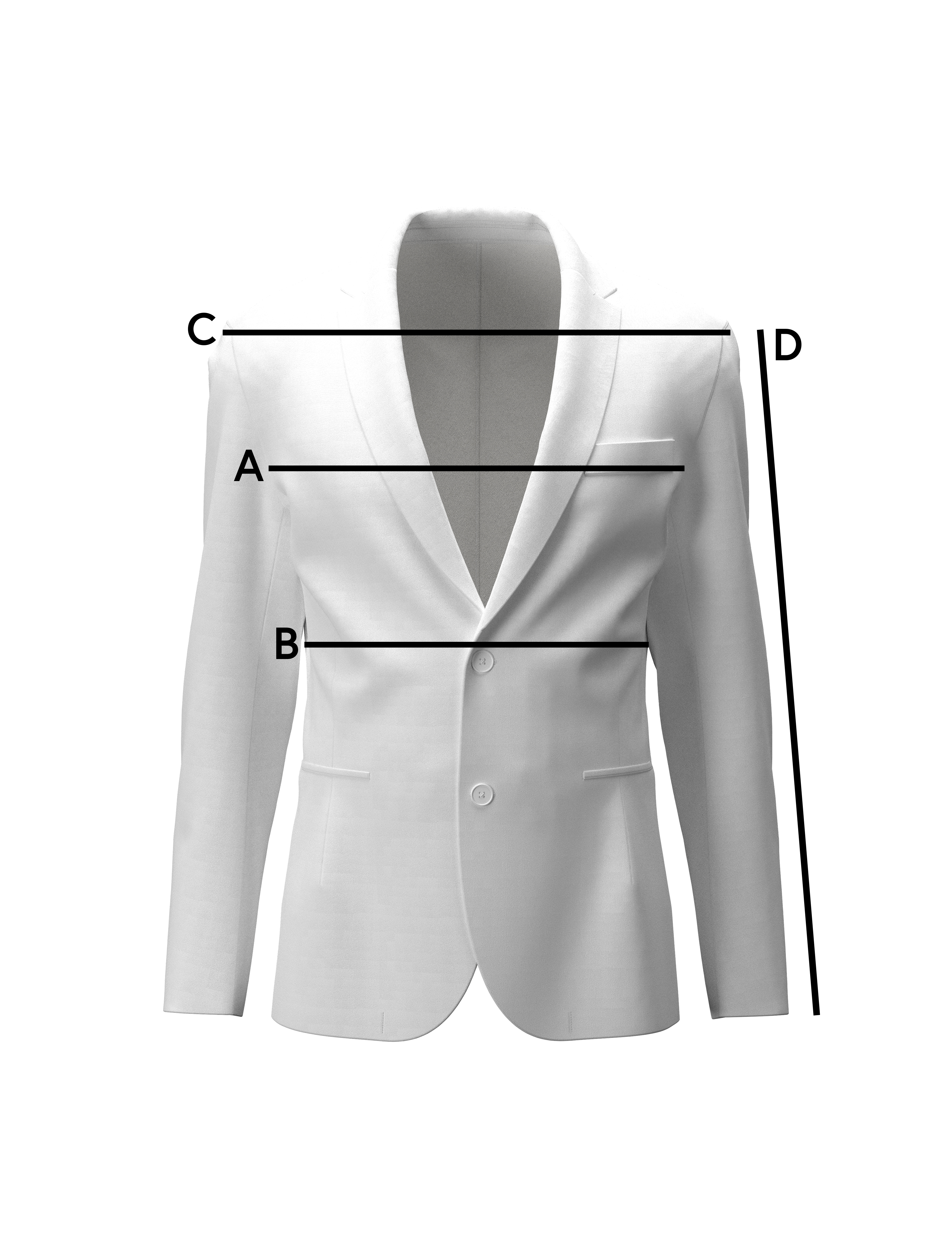 Shema meritev - Giacca Uomo